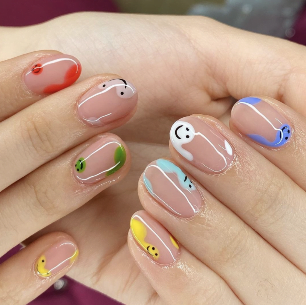 Rainbow Halloween Nails