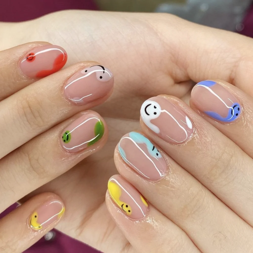 Rainbow Halloween Nails