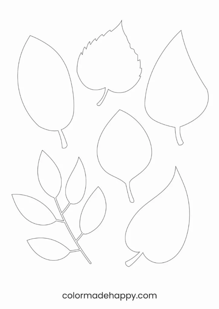 Colored Leaf Templates
