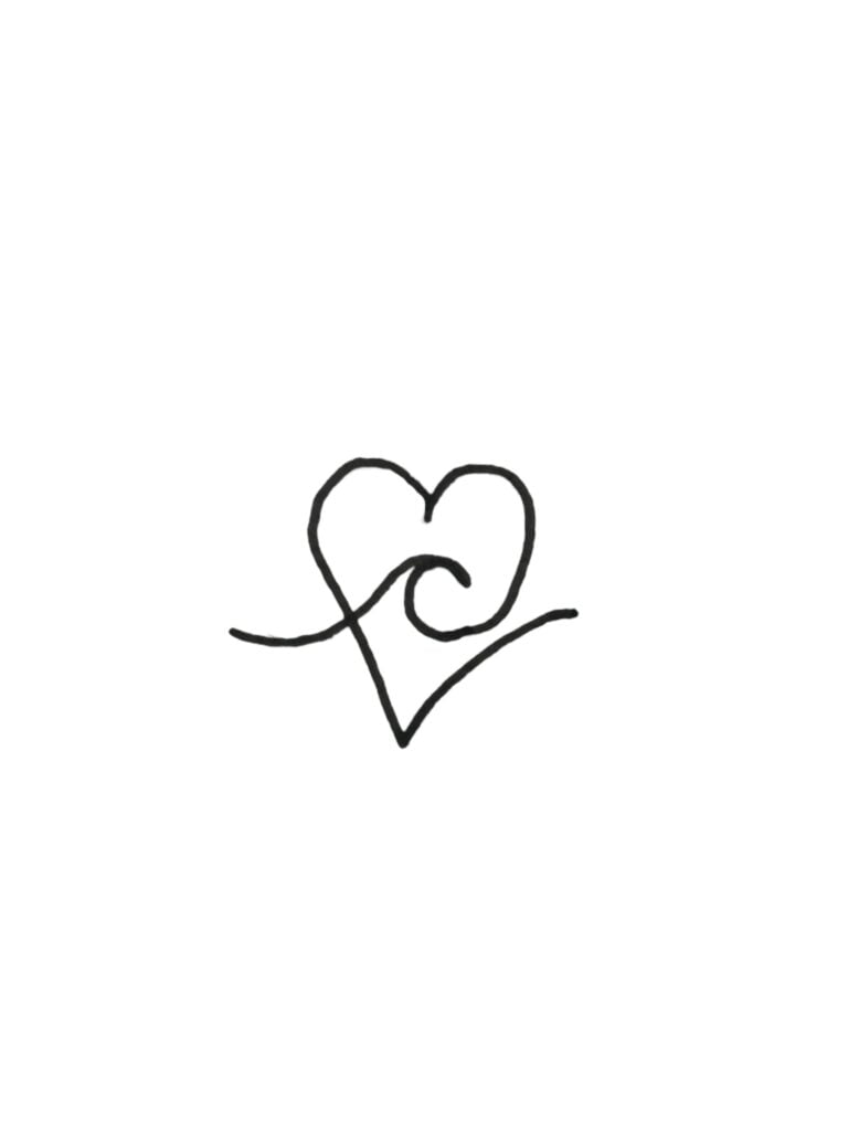Simple heart line drawing.