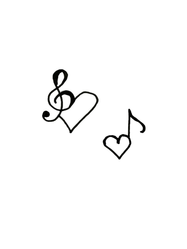 Music note doodle.