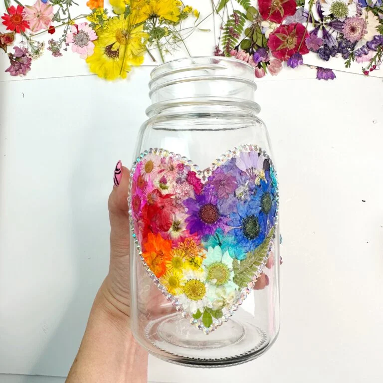 How to Make Pressed Flower Jars