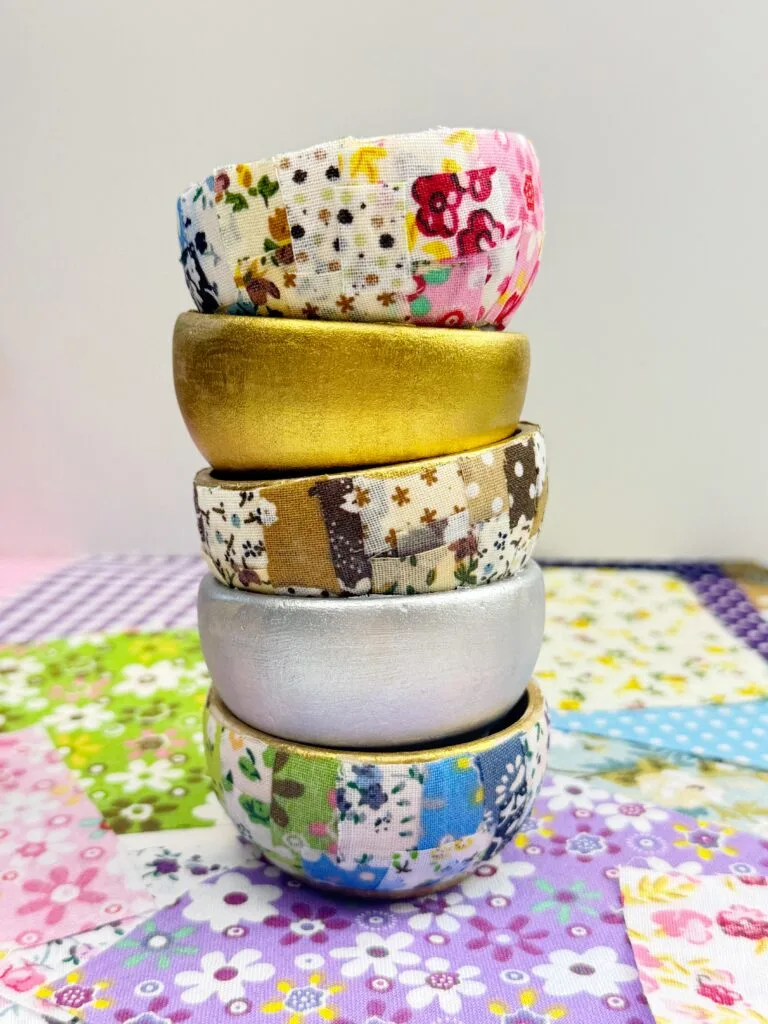 mini fabric covered bowls