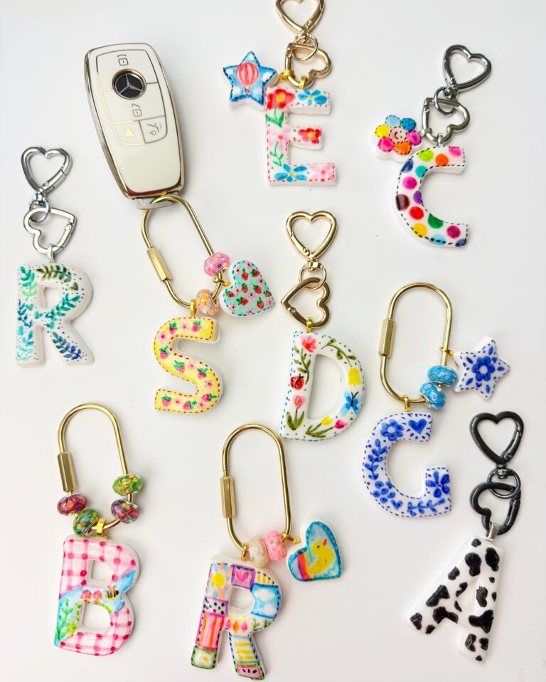Polymer clay keychains