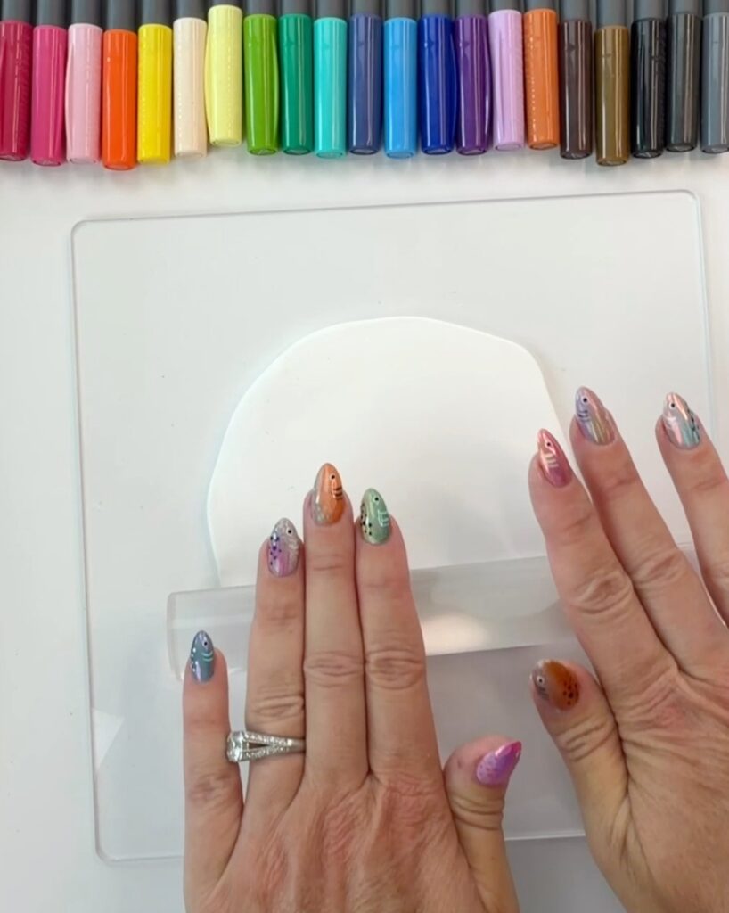 rolling out polymer clay